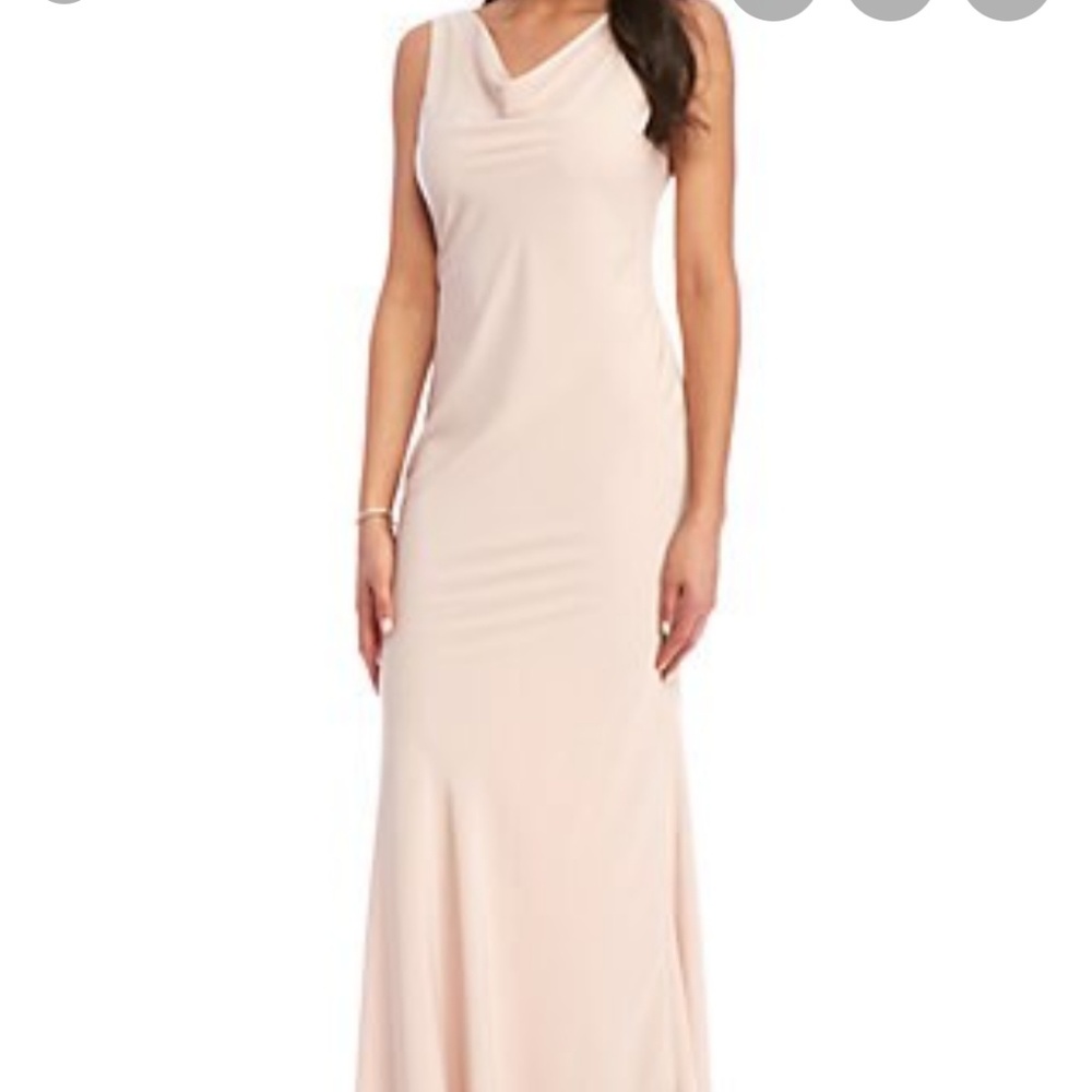 Xscape Blush long bridesmaids dress